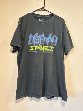Death Saves Occult Electronics Graphic XL Black Neon Double Sided Vintage Style